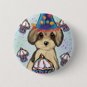 Yorkie Poo 6 Cm Round Badge