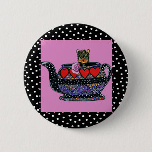 Yorkie Poo 6 Cm Round Badge