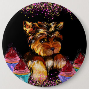 Yorkie Poo 6 Cm Round Badge