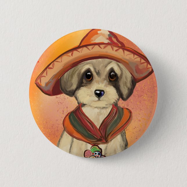 Yorkie Poo 6 Cm Round Badge (Front)