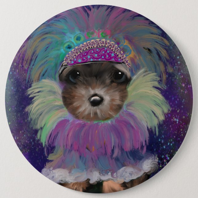 Yorkie  Poo 6 Cm Round Badge (Front)
