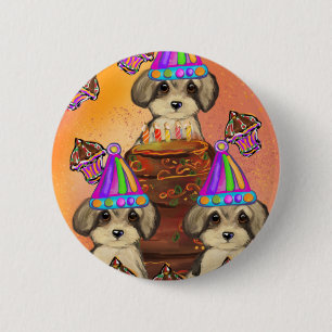 Yorkie Poo 6 Cm Round Badge