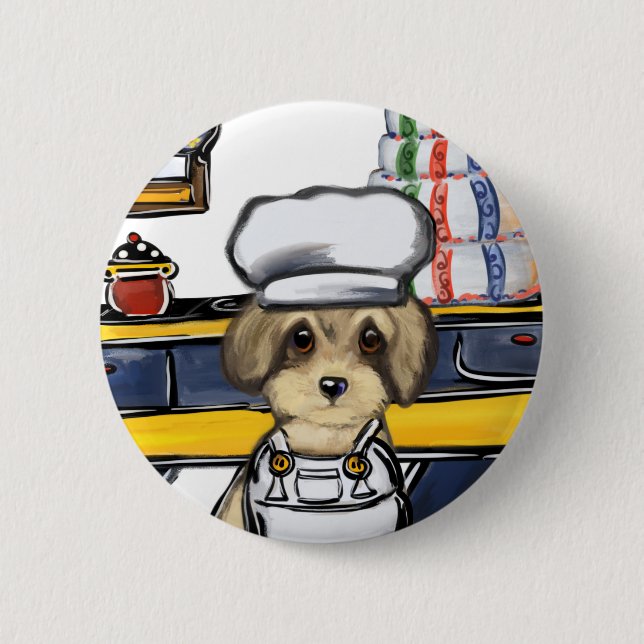 Yorkie Poo 6 Cm Round Badge (Front)