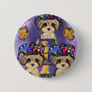 Yorkie Poo 6 Cm Round Badge