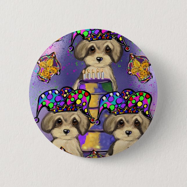Yorkie Poo 6 Cm Round Badge (Front)