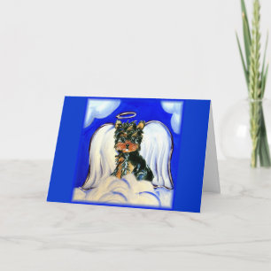 Yorkie Poo Angel Card