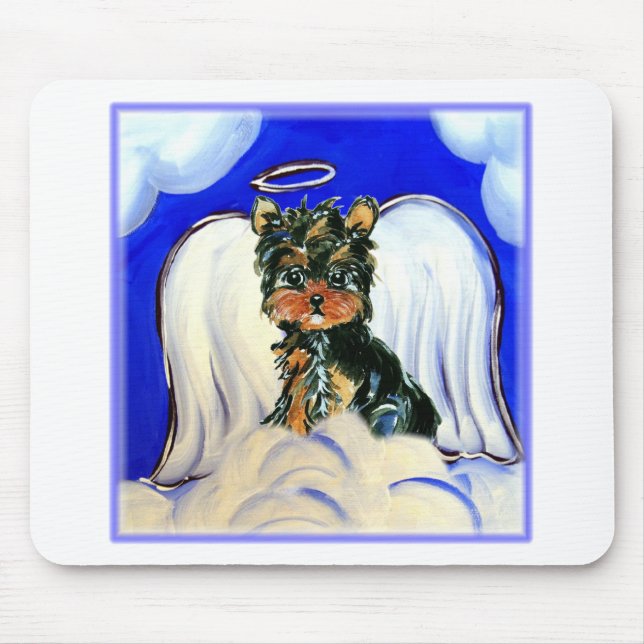 Yorkie Poo Angel Mouse Mat (Front)