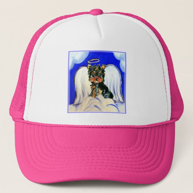 Yorkie Poo Angel Trucker Hat (Front)