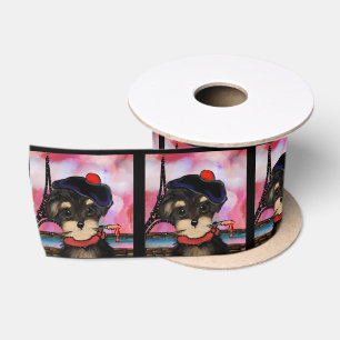 YORKIE POO ARTIST IN PARIS SATIN RIBBON