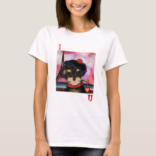 YORKIE POO ARTIST IN PARIS       T-Shirt