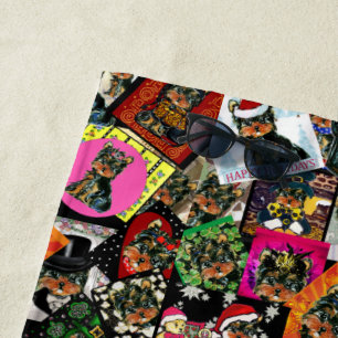 YORKIE POO BEACH TOWEL
