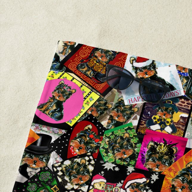 YORKIE POO BEACH TOWEL (In Situ)