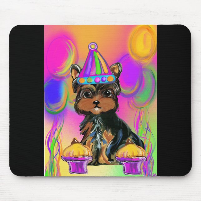 Yorkie Poo Birthdays Mouse Mat (Front)