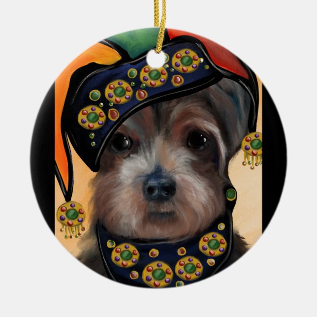 YORKIE POO           CERAMIC TREE DECORATION (Front)