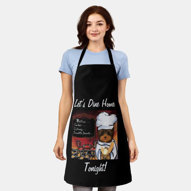 YORKIE POO   CHEF     APRON (Worn)