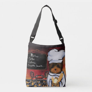 YORKIE POO CHEF CROSSBODY BAG