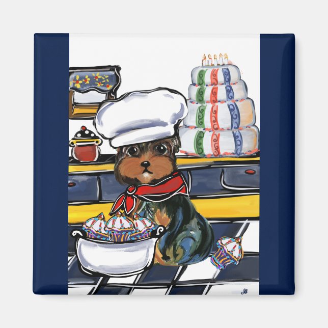 Yorkie Poo chef Magnet (Front)