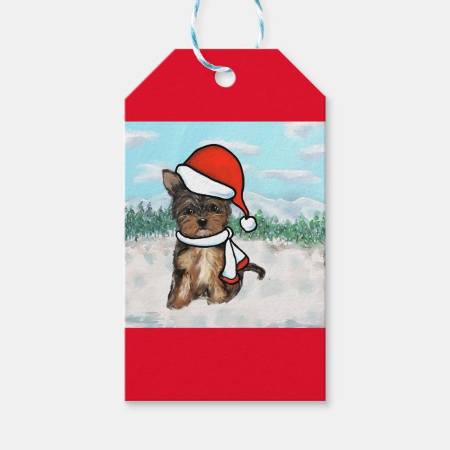 Yorkie Poo Christmas Gift Tags (Front)