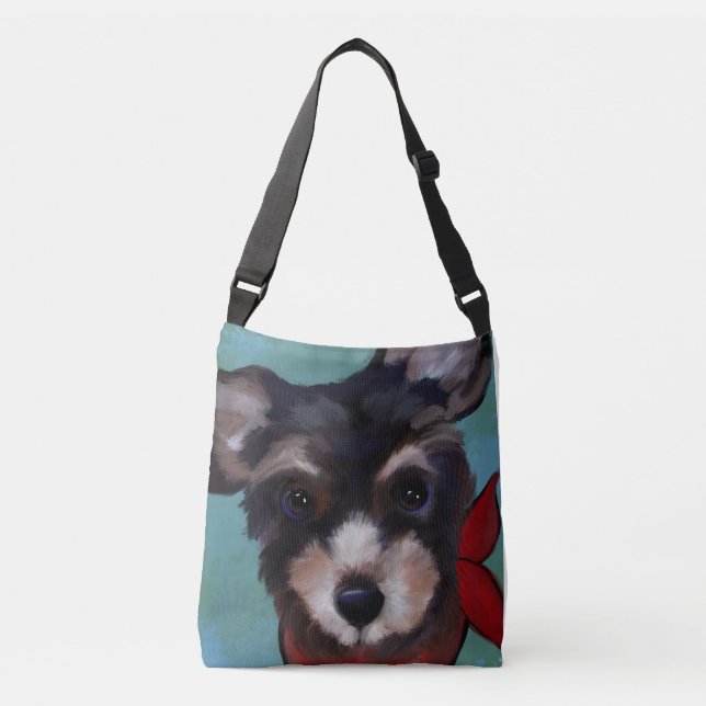 Yorkie Poo          Crossbody Bag (Front)