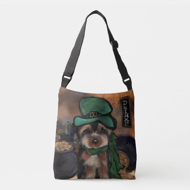 Yorkie Poo     Crossbody Bag (Front)