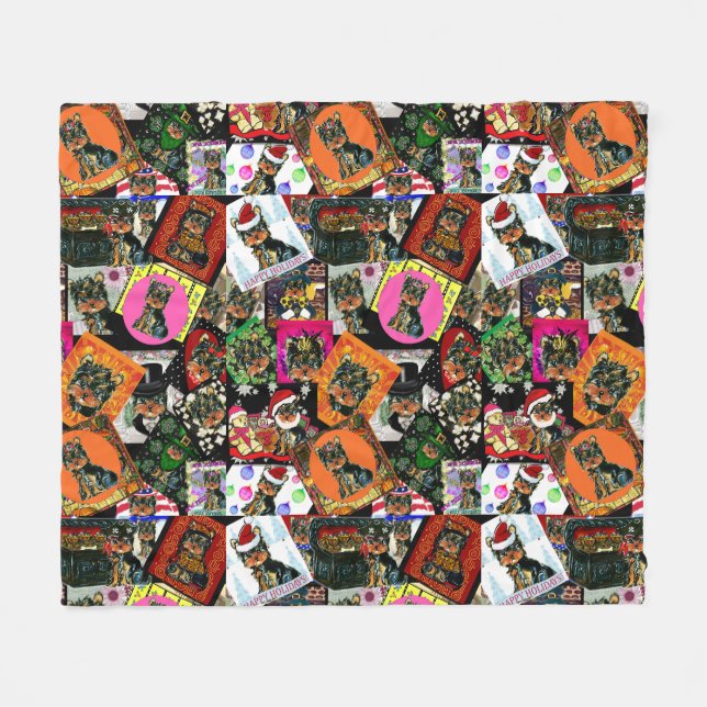 YORKIE POO FLEECE BLANKET (Front (Horizontal))