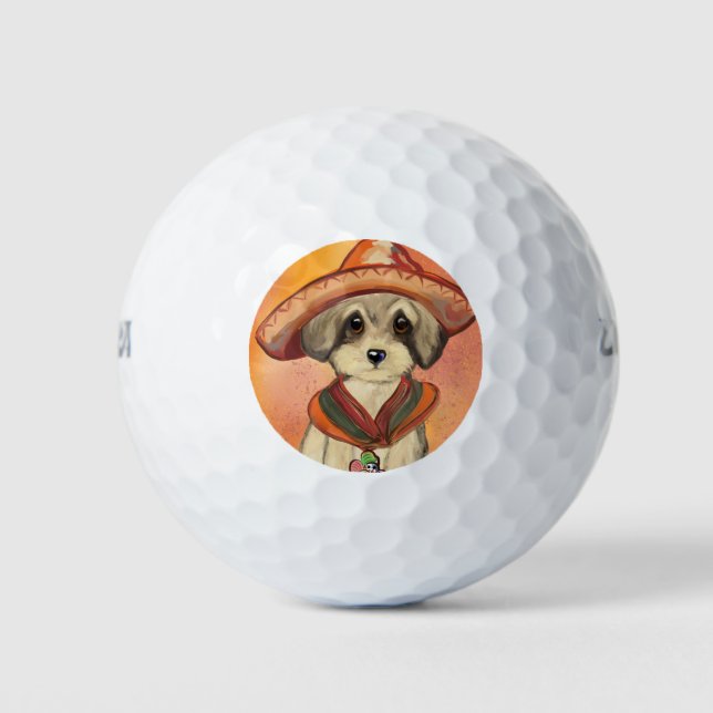 Yorkie Poo Golf Balls (Front)