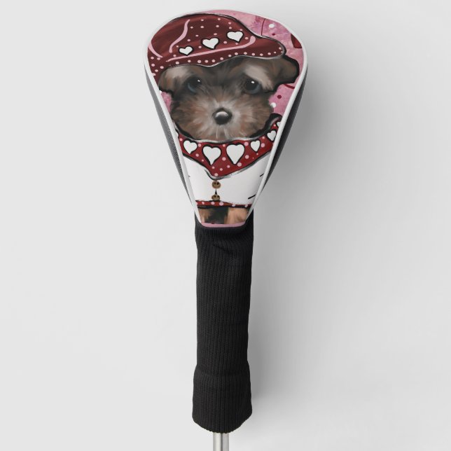 Yorkie Poo Golf Head Cover (Front)