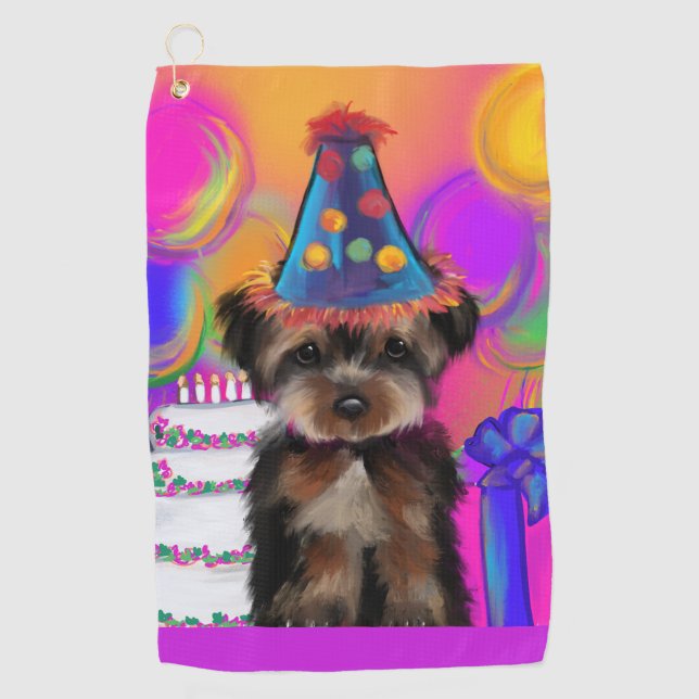 YORKIE POO            GOLF TOWEL (Front)