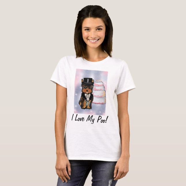 Yorkie poo Groom T-Shirt (Front Full)