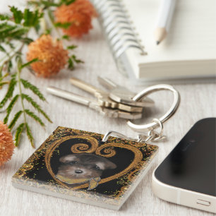 Yorkie Poo Key Ring