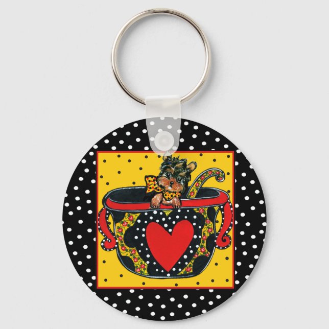 Yorkie Poo Key Ring (Front)