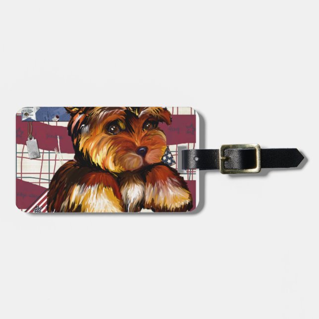 YORKIE POO LUGGAGE TAG (Front Horizontal)
