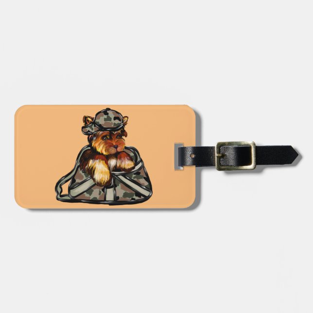 YORKIE POO LUGGAGE TAG (Front Horizontal)