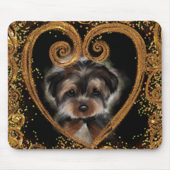 Yorkie Poo Mouse Mat (Front)