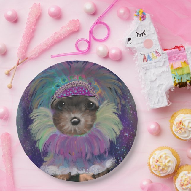 Yorkie  Poo Paper Plate (Party)