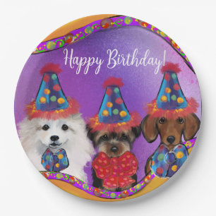 Yorkie Poo  Paper Plate