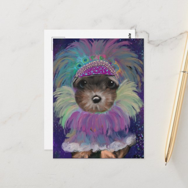 Yorkie  Poo Postcard (Front/Back In Situ)