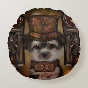 Yorkie Poo Round Cushion