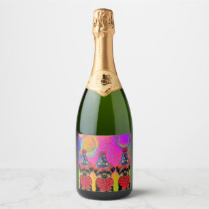 Yorkie Poo Sparkling Wine Label