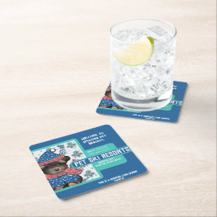 Yorkie Poo Square Paper Coaster