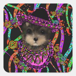 Yorkie Poo Square Sticker
