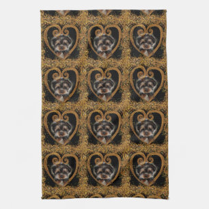 Yorkie Poo Tea Towel