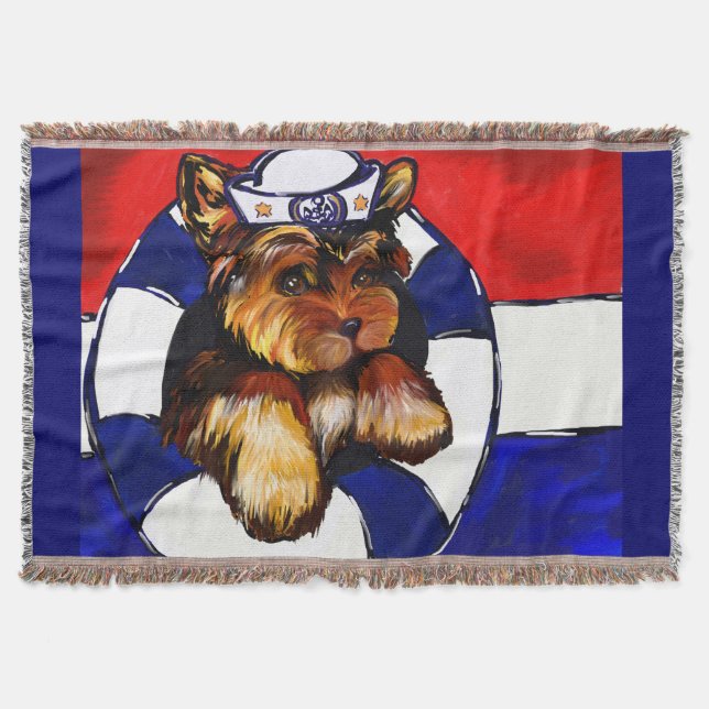 YORKIE POO THROW BLANKET (Front)