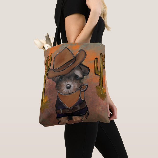 Yorkie Poo Tote Bag (Close Up)