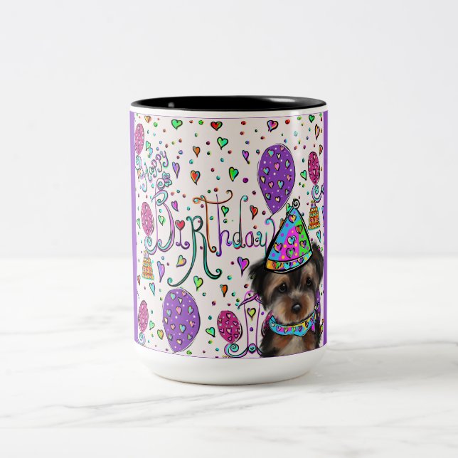 Yorkie Poo Two-Tone Coffee Mug (Center)