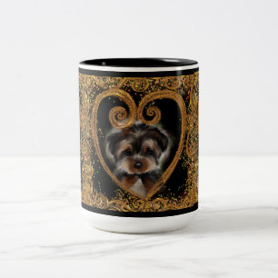 Yorkie Poo Two-Tone Coffee Mug