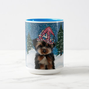 YORKIE POO Two-Tone COFFEE MUG