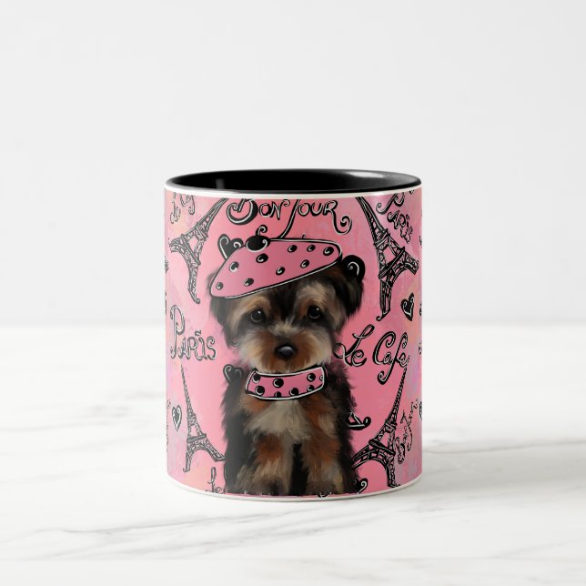 YORKIE POO          Two-Tone COFFEE MUG (Center)