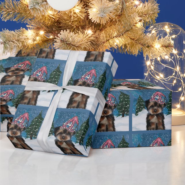 YORKIE POO WRAPPING PAPER (Holidays)