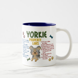 Yorkie Property Laws 4 Two-Tone Coffee Mug